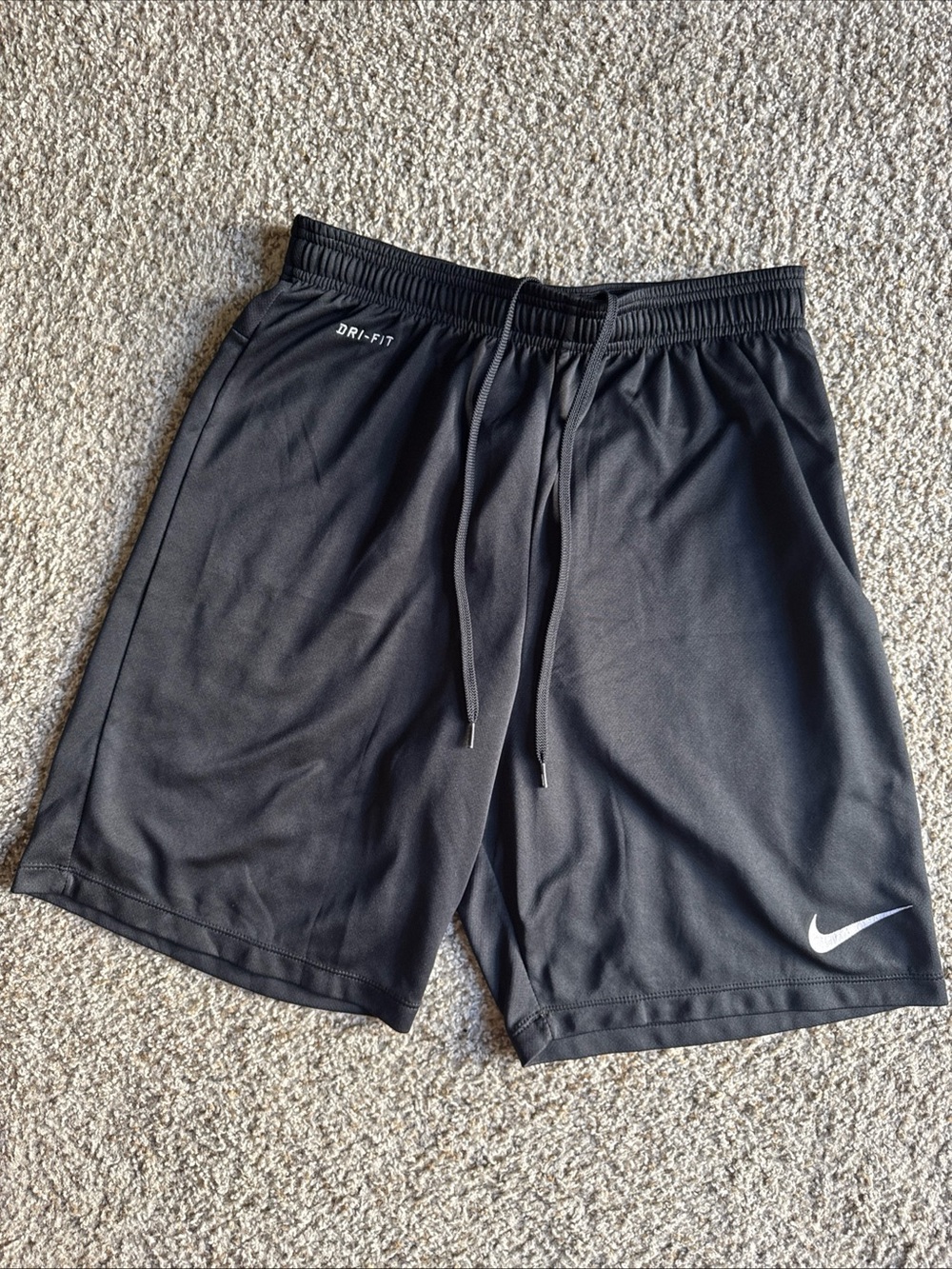 Nike Dri Fit Teens Shorts Large L  28W Black Basketball Polyester 7” Inseam
